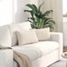 VidaXL Sofa kussens 2 st stof beige 50 x 30 cm