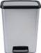 Curver Compatta Afvalemmer met Pedaal - 50L - Zilver