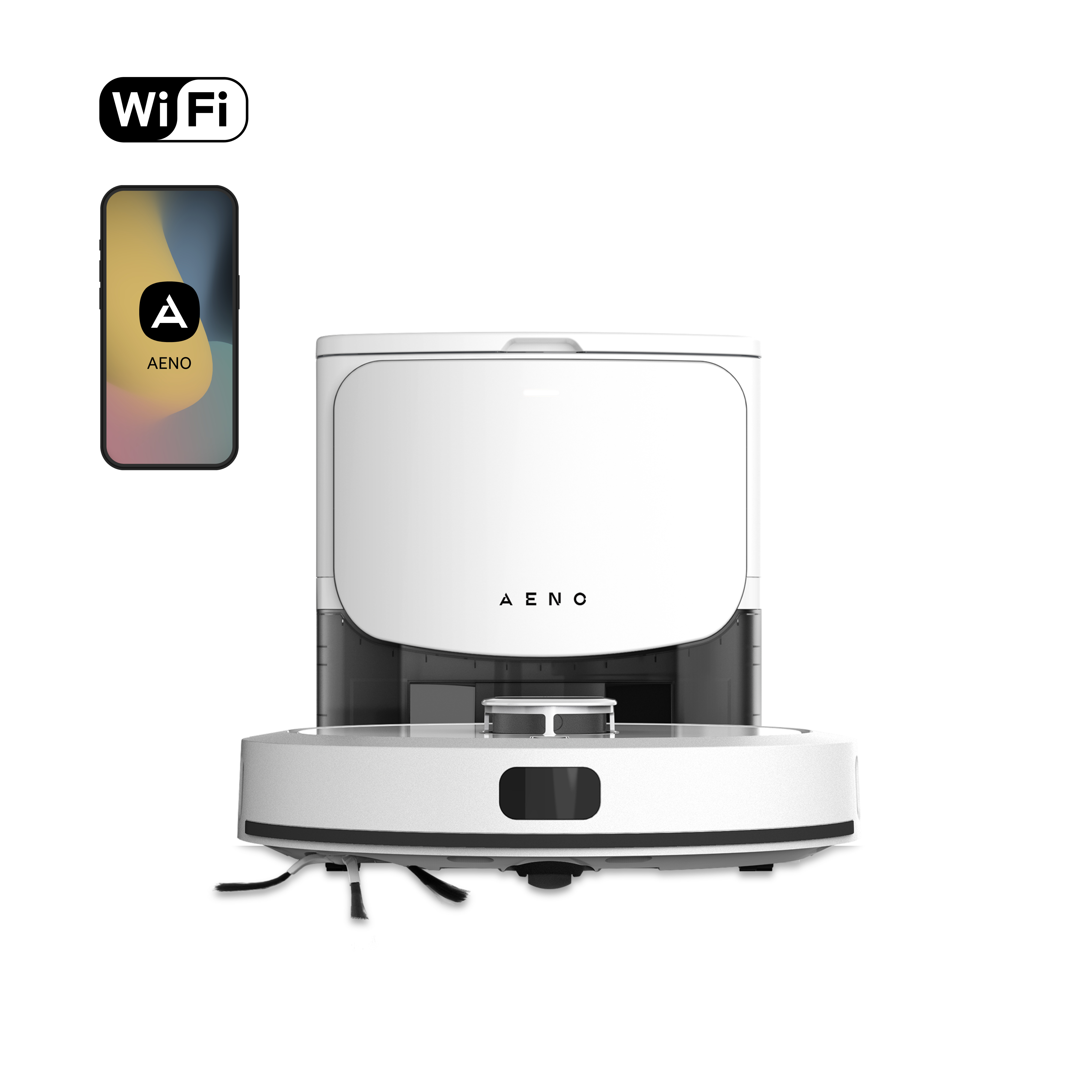 AENO Robot Vacuum Cleaner RC4S: wet &amp; dry cleaning, smart control  App, HEPA filter, 2-in-1 tank