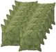 vidaXL - Coussin - 12 - pièces - BOIS - Plateau - Design - 50 - x - 50 - cm - Polyester
