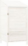 vidaXL Tuinschuur - Wit - Massief Vurenhout - 55x52x112 cm