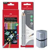 FABER-CASTELL Schoolset met kleurpotloden, potloden en puntenslijper