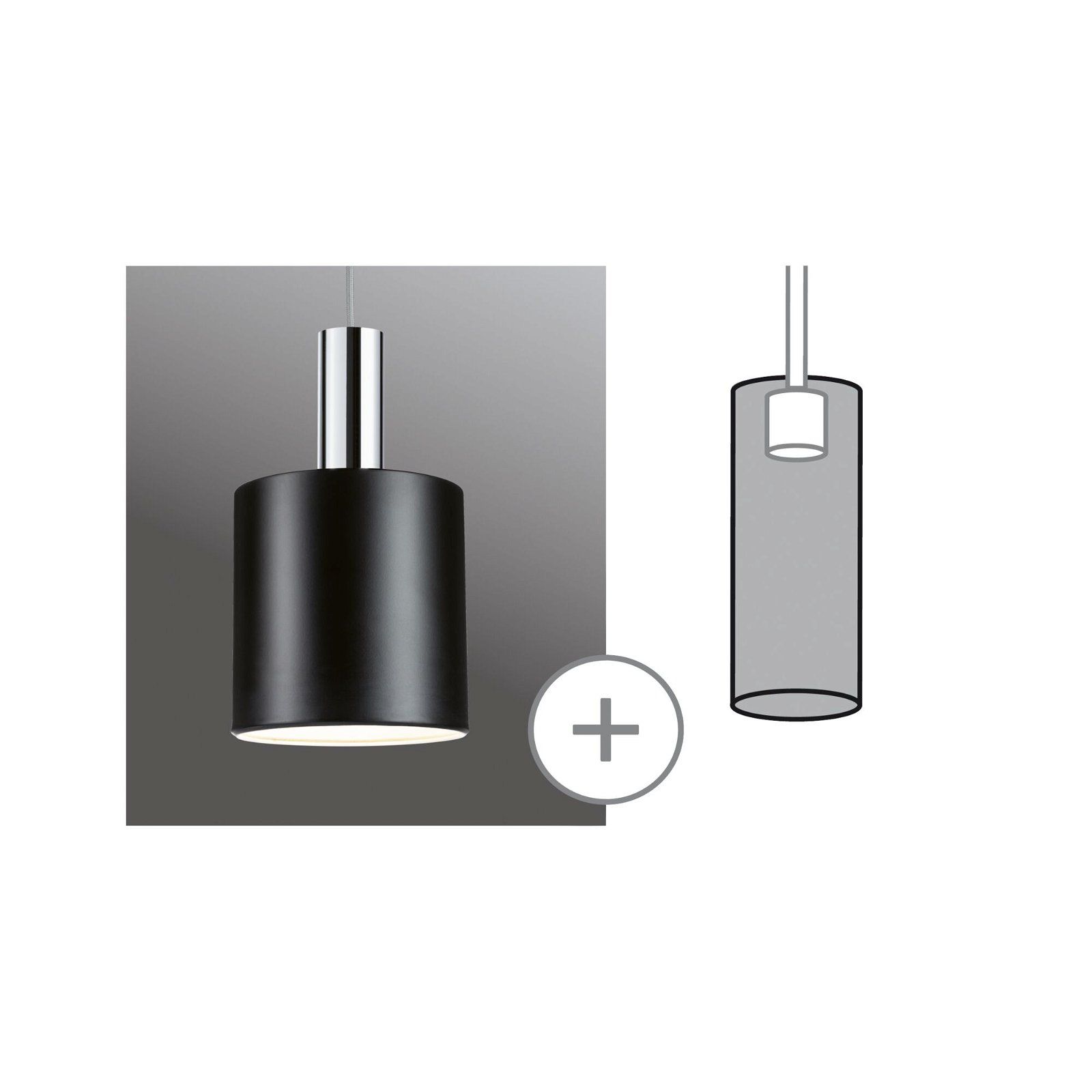 Paulmann URail Kap Tallis 2Easy 160mm Zwart mat