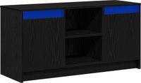 vidaXL TV-meubel 100 x 34 x 50 cm Zwart Bewerkt Hout