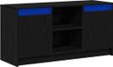 vidaXL TV-meubel 100 x 34 x 50 cm Zwart Bewerkt Hout