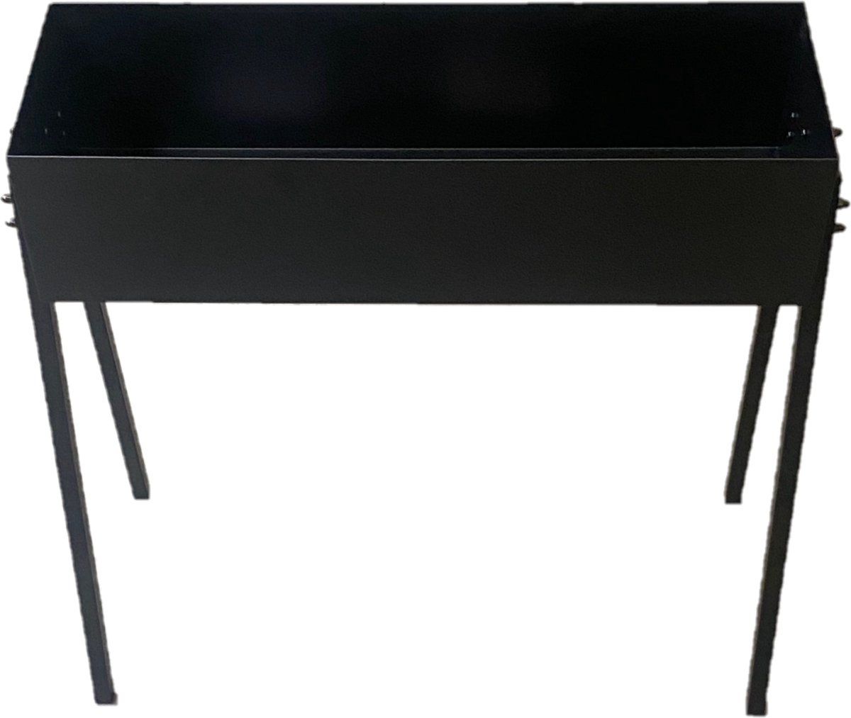 Mullrose Plantenbak metaal op poten - zwart