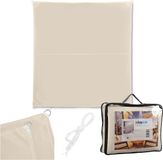 Merkloos Schaduwdoek - 4x4 m - UV-bescherming - Vierkant - Beige
