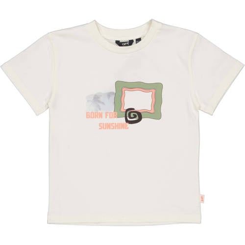 QPI T-shirt wit Jongens Katoen Ronde hals Printopdruk - maat 152