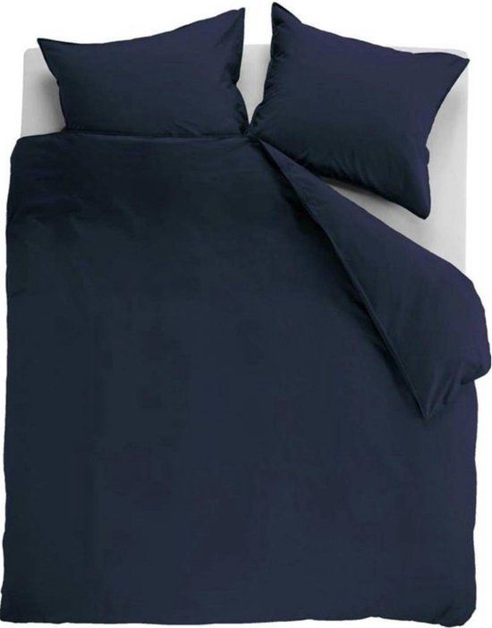 Ambiante Cotton Uni Dekbedovertrek - 200 x 220 cm - Blauw
