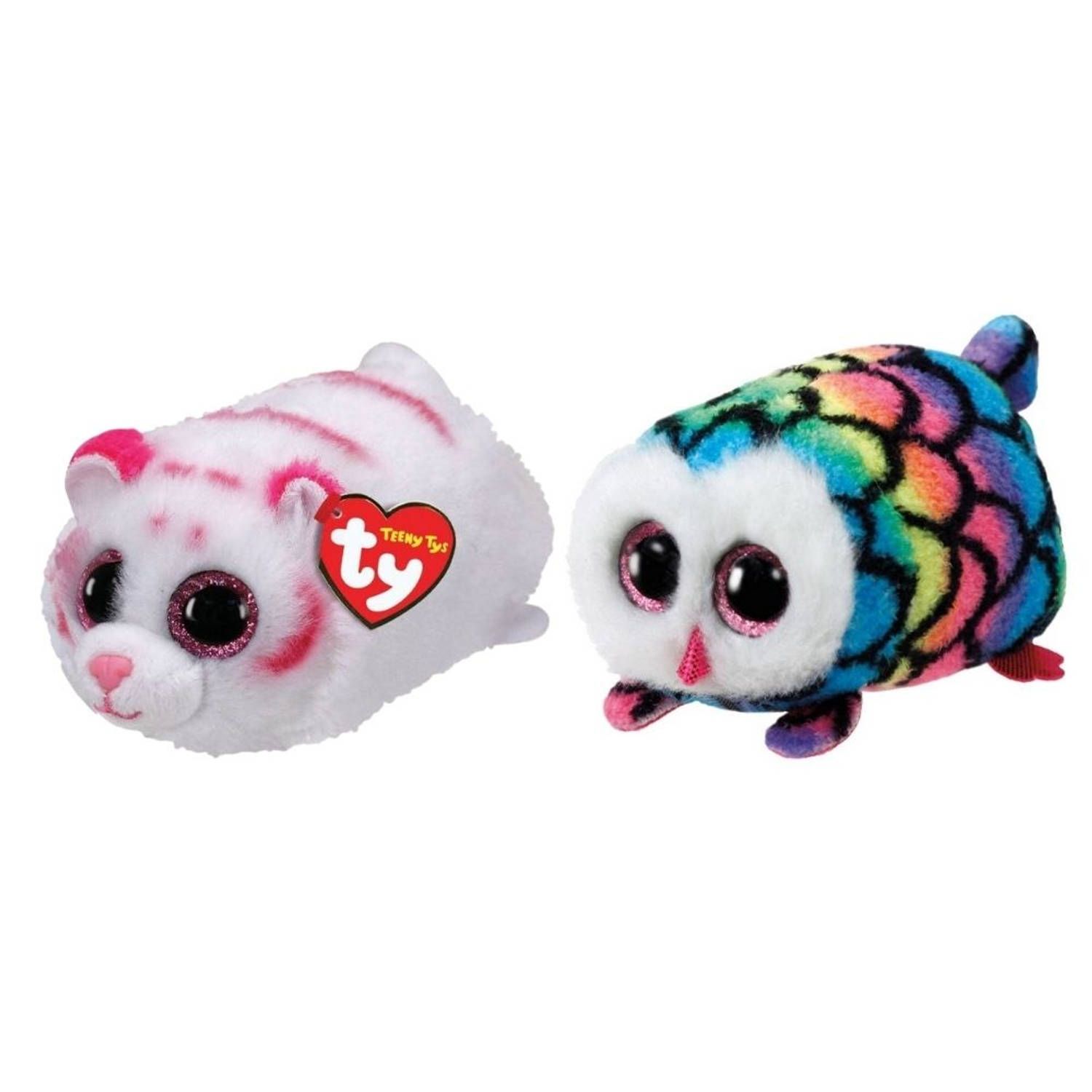 TY - Knuffel - Teeny s - Tabor Tiger & Hootie Owl - 2023 - Meerkleurig
