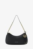 Michael Kors 32R6GY5W8L MD Chain Pouchette Zwart Leer Schoudertas Dames