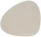 LIND DNA set de table velours côtelé courbe 37x44cm blanc huître