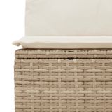 vidaXL 6-delige Loungeset met kussens, polyrattan, beige