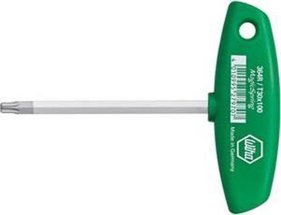 Wiha Stiftsleutel met dwarsgreep TORX® MagicSpring® mat verchroomd T9 x 126 mm - 27964