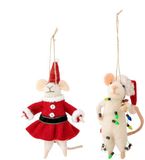 Bloomingville Ornament wol wit Peo
