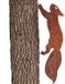 Écureuil pour arbre - Décoration de jardin en métal - 30 cm - Patine rouille naturelle
