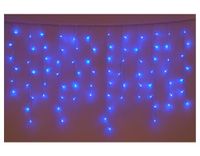 IXTRIMA Lichtgordijn met 200 leds, 3 m, blauw licht, witte kabel, IP65, verlengbaar, flitseffect