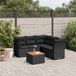 Maison Exclusive - Ensemble de jardin d'extérieur, 6 pièces, avec coussins, noir, en polyrotin