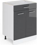 Vicco R-Line Keukenonderkast – 60 cm met lade, zonder werkblad Antraciet Hoogglans