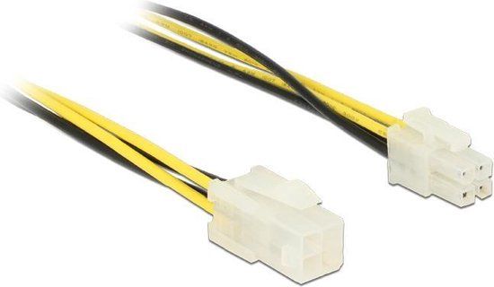 Delock Verlengkabel p4 4 pin mannelijk> p4 4 pin vrouwelijk 30 cm