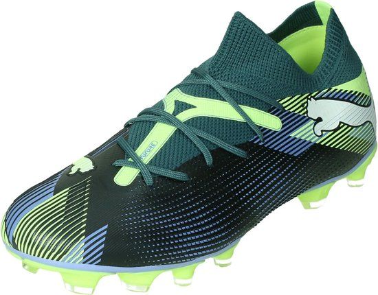 PUMA FUTURE 7 MATCH FG/AG Unisex Sportschoenen - Gray Skies-PUMA White-Fizzy Apple - Maat 42