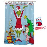 Franco Dr. Seuss The Grinch Holiday 13-delige douchegordijn en ringset