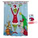 Franco Dr. Seuss The Grinch Holiday 13-delige douchegordijn en ringset