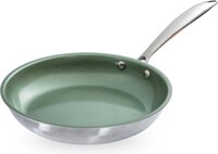 Just Vegan Ceravegan RVS ECO koekenpan – 28cm, 100% vegan, plantaardige anti-aanbaklaag - avocado-olie – duurzame pan