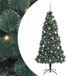 vidaXL Kunstmatige voorverlichte kerstboom met ballenset groen 150 cm