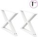 vidaXL Salontafelpoten, 2 stuks, wit, 70 x (42-43,3) cm, staal