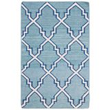 Safavieh Dhurrie tapijt, DHU564 modern 76 x 121 cm lichtblauw/ivoor