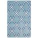 Safavieh Dhurrie tapijt, DHU564 modern 76 x 121 cm lichtblauw/ivoor
