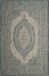 Safavieh Courtyard CY8751 Licht Grijs & Teal Geweven Binnen/Outdoor Gebiedsdeken 201 x 290 cm