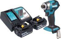 Makita DTD 173 RG accu slagmoersleutel 18 V 180 Nm 1/4\" borstelloos + 2x oplaadbare accu 6,0 Ah + lader