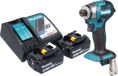 Makita DTD 173 RG accu slagmoersleutel 18 V 180 Nm 1/4\" borstelloos + 2x oplaadbare accu 6,0 Ah + lader