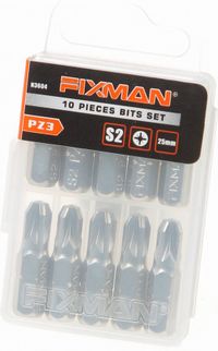 Fixman Bitset 1/4 PZ 3 x 25mm - 10 bits