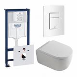 GROHE QeramiQ Dely Swirl Toiletset - Wit Mat