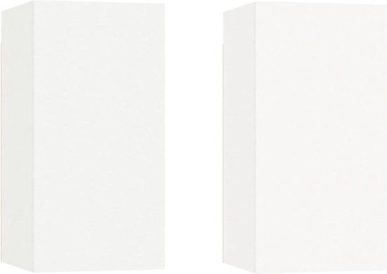 vidaXL Tv-meubelen - 2 stuks - 30,5x30x60 cm - Bewerkt Hout - Wit