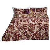 Paoletti Harewood Animal 100% Katoen Dekbedovertrek Set - Eenpersoons - Ruby