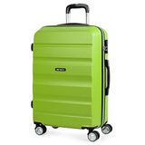 ITACA Reiskofferset, stijf, 4 wielen, glad, 55/67/77 cm, ABS, praktisch en licht, klein, middelgroot en groot, XL, T71600, Pistache, M, Basic
