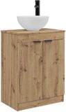 vidaXL Badkamermeubel met Wasbak Artisanaal eiken 54 x 35 x 83 cm