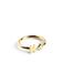 SINGULARU - Gepersonaliseerde Letter Spark Ring - Verstelbare ring - 925 sterling zilver met 18 karaat vergulde afwerking. - Eén maat - Sieraden voor dames - Gemaakt in Spanje