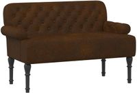 vidaXL Lovingseat met knoopge tuft Bruin 120 x 65 x 78 cm