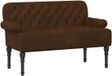 vidaXL Lovingseat met knoopge tuft Bruin 120 x 65 x 78 cm