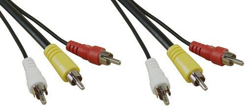 Inline 89650 - Composiet videokabel - 0,5 m - Zwart