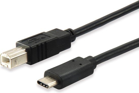 Equip USB 2.0 Type C to Type B Cable - 1m - Black