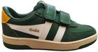 Gola Hawk strap Kinderen Lage sneakers Maat 34 Groen Leer Klittenband