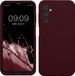 kwmobile coque de téléphone compatible avec Samsung Galaxy A14 5G - backcover en TPU avec revêtement en silicone - étui de smartphone en bordeaux-violet