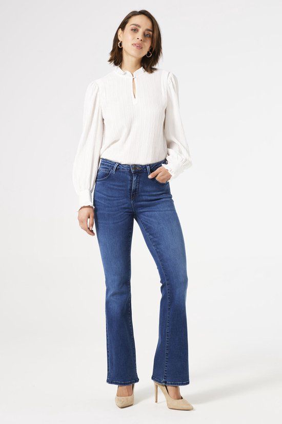 Garcia Celia Dames Flared Fit Jeans Blauw
