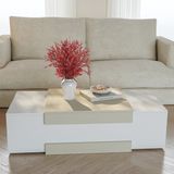 en.casa Salontafel Eljak 110x57x31 cm wit en havermout